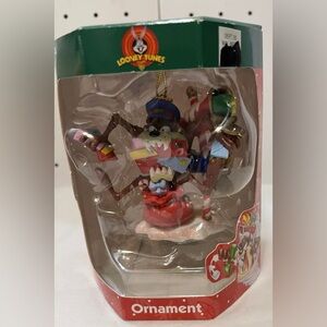 Trevco Looney Toons Christmas Hanging Ornament Tasmanian Devil Vintage NWT